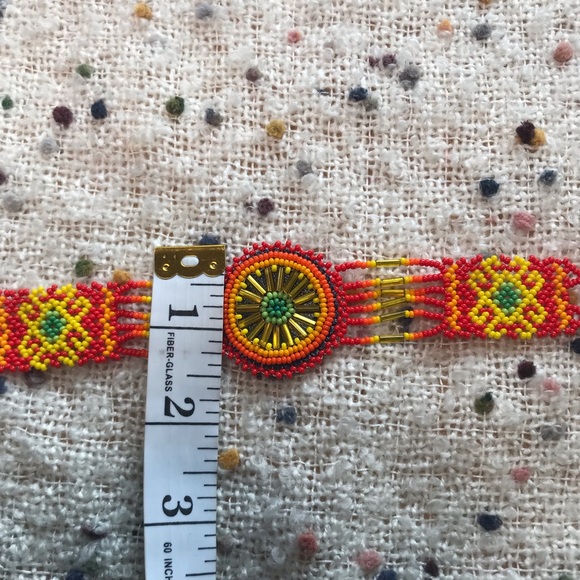 Handmade Woven Beaded Bracelet - Picture 7 of 12
